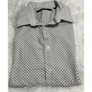 Perry Ellis Men’s Med Button Down Short Sleeve Geometric Square Shirt